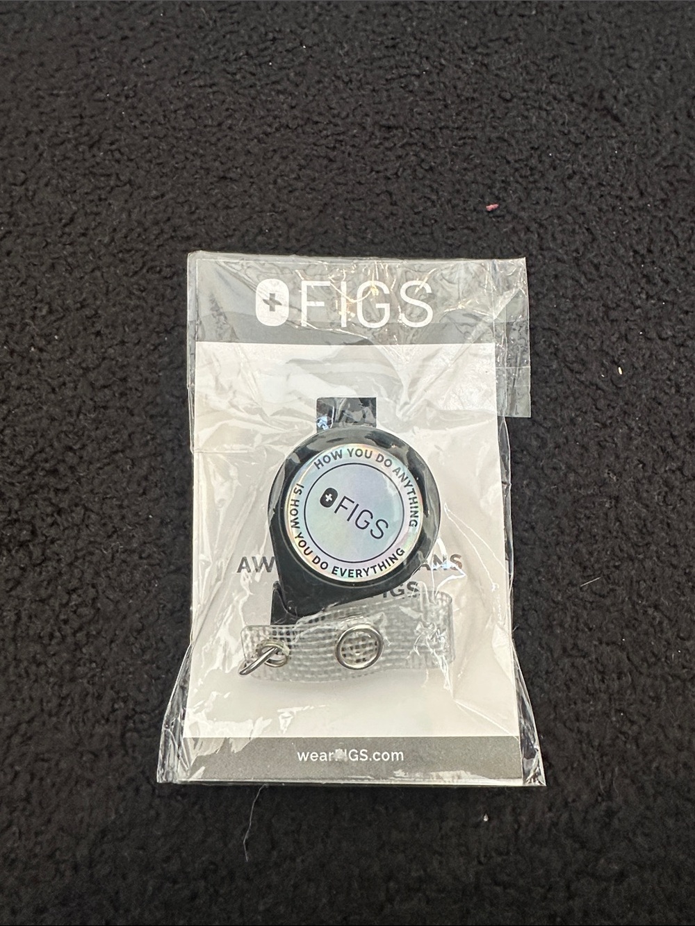 FIGS Mauve Badge Reel